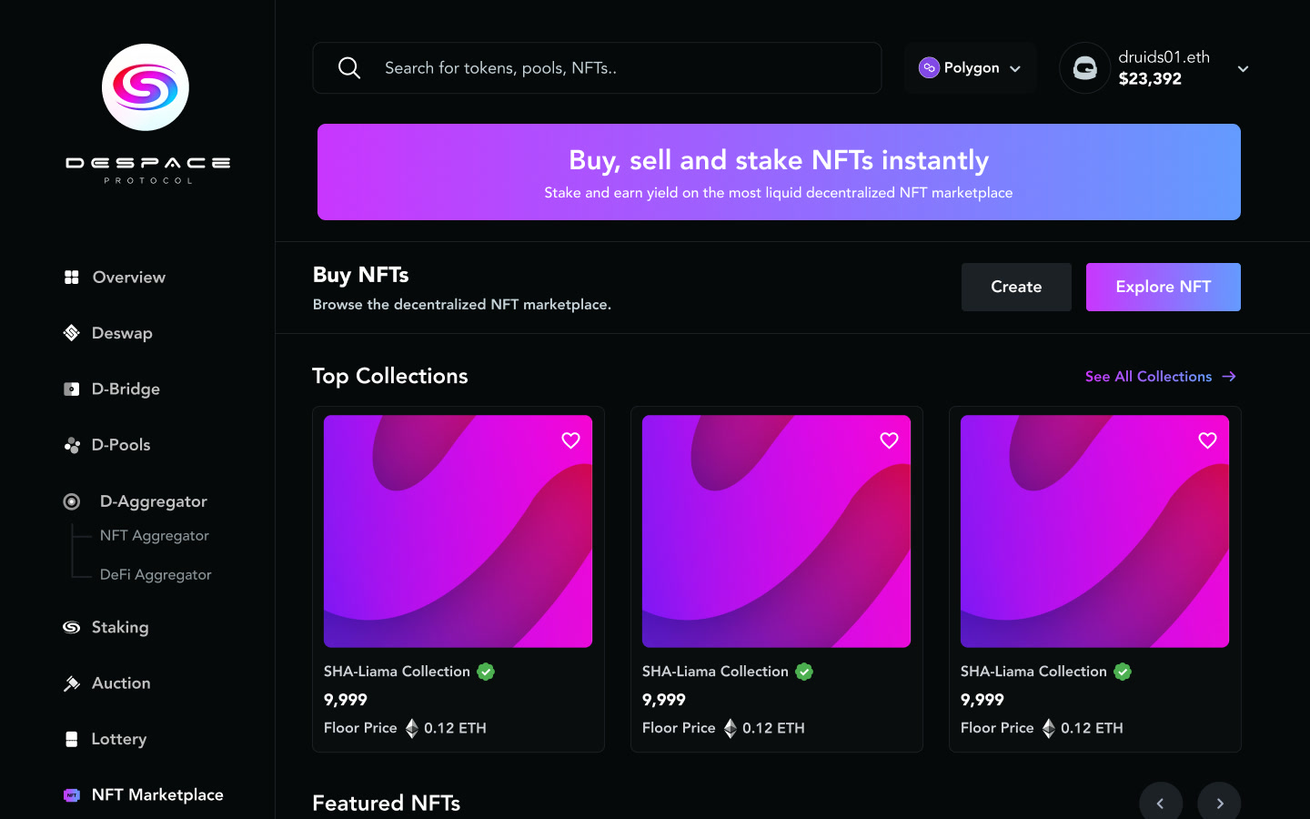 NFT marketplace