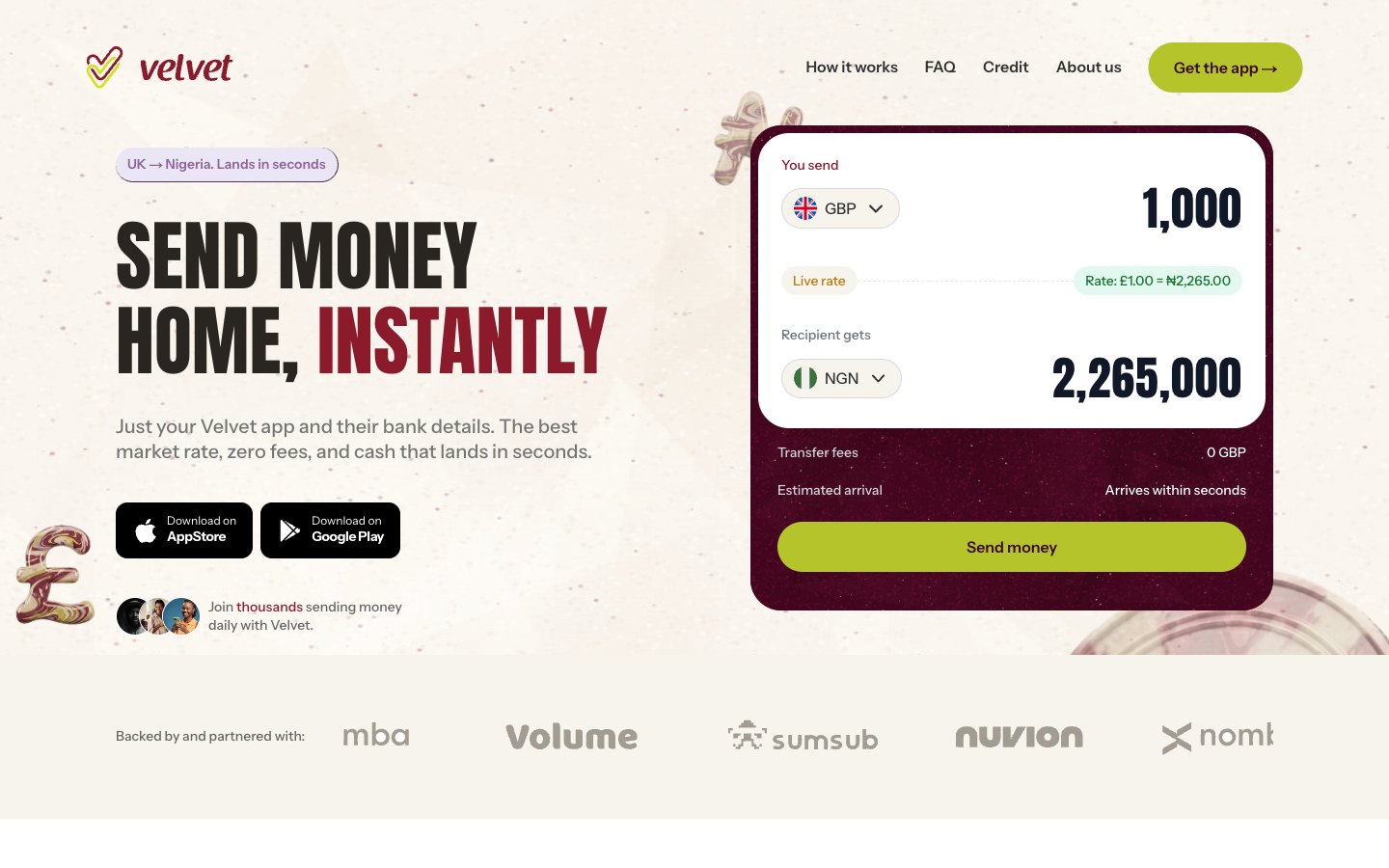 Velvet website