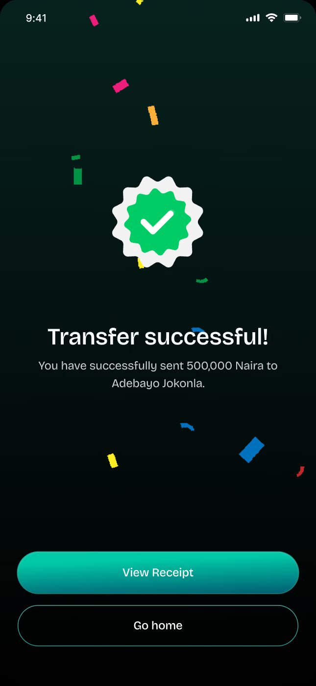 Transfer successful
